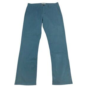 Hawker Rye Men’s Straight Leg Pants Flat Front Sea Green Size 34x34